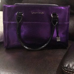 Purple metallic younique bag